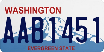 WA license plate AAB1451