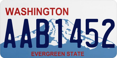 WA license plate AAB1452