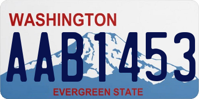 WA license plate AAB1453