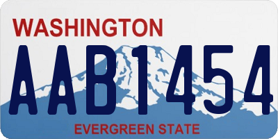 WA license plate AAB1454