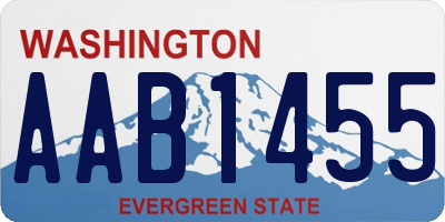 WA license plate AAB1455