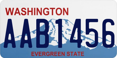 WA license plate AAB1456