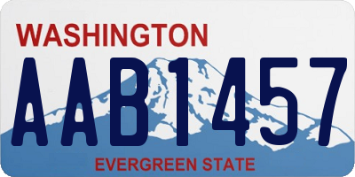 WA license plate AAB1457