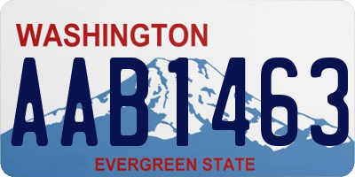 WA license plate AAB1463