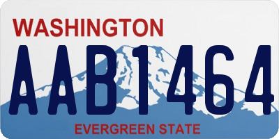 WA license plate AAB1464