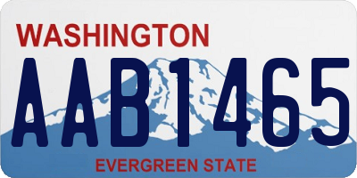 WA license plate AAB1465