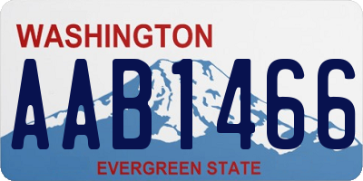 WA license plate AAB1466