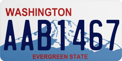 WA license plate AAB1467