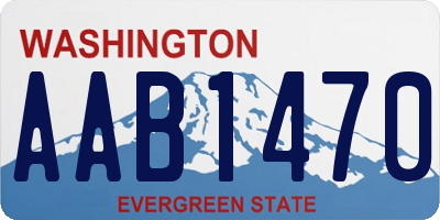 WA license plate AAB1470