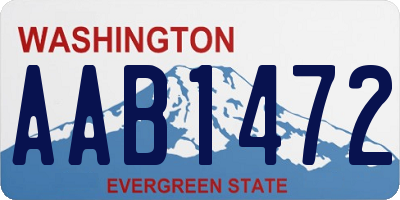 WA license plate AAB1472