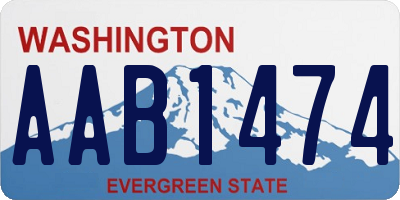 WA license plate AAB1474