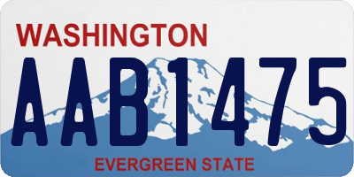 WA license plate AAB1475