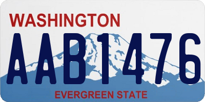 WA license plate AAB1476