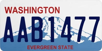 WA license plate AAB1477