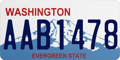 WA license plate AAB1478