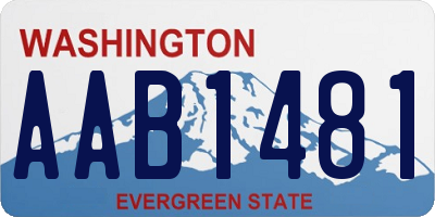 WA license plate AAB1481