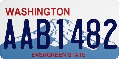 WA license plate AAB1482