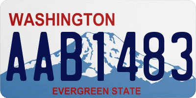 WA license plate AAB1483