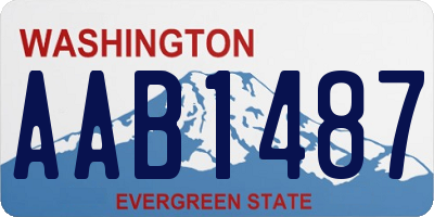 WA license plate AAB1487