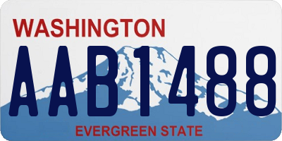 WA license plate AAB1488