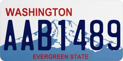 WA license plate AAB1489