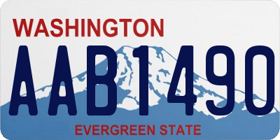 WA license plate AAB1490