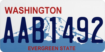 WA license plate AAB1492