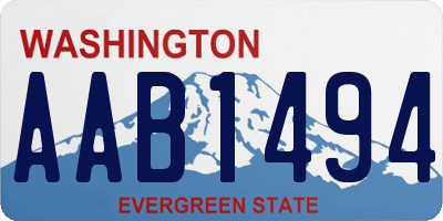 WA license plate AAB1494