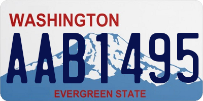 WA license plate AAB1495