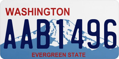 WA license plate AAB1496