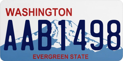 WA license plate AAB1498