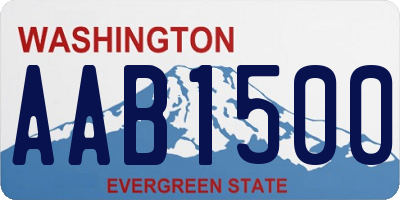 WA license plate AAB1500