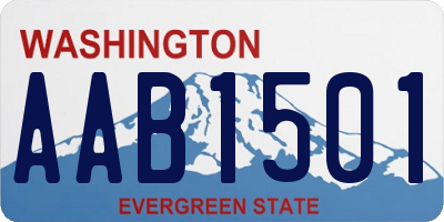 WA license plate AAB1501