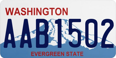 WA license plate AAB1502