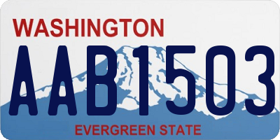 WA license plate AAB1503