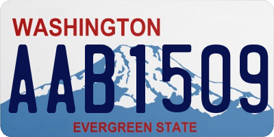 WA license plate AAB1509