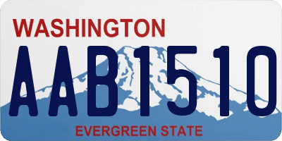 WA license plate AAB1510