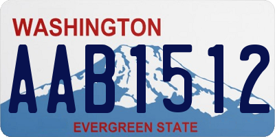 WA license plate AAB1512