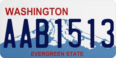 WA license plate AAB1513