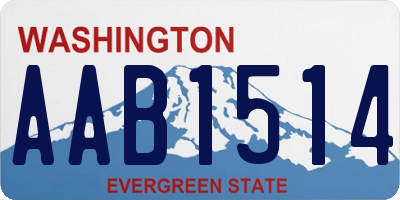 WA license plate AAB1514