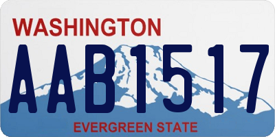 WA license plate AAB1517