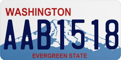 WA license plate AAB1518