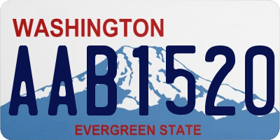 WA license plate AAB1520