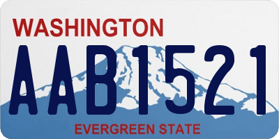 WA license plate AAB1521