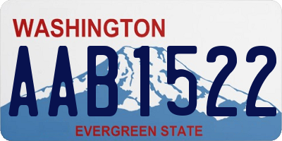 WA license plate AAB1522