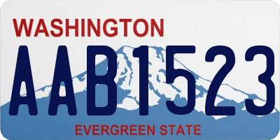 WA license plate AAB1523