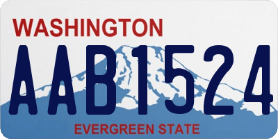 WA license plate AAB1524