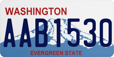 WA license plate AAB1530