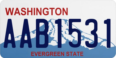 WA license plate AAB1531