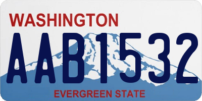 WA license plate AAB1532